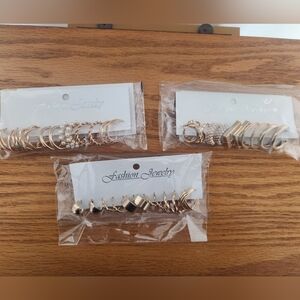 Gold Fashion Jewelry Earring Set